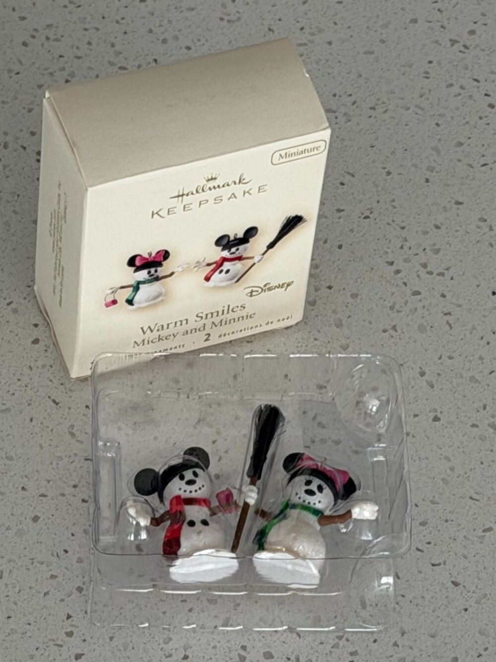 Hallmark Miniature Ornaments Disney Warm Smiles Mickey and Minnie Mouse - Picture 3 of 3